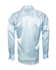 Blue Shiny Plain Satin Classic Men’s Shirt-Makrom