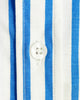 Blue Stripe Contrast Collar Double Cuff Shirt-Makrom
