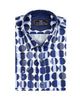 Blue Stylish Circle Print Shirt-Makrom