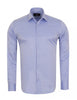 Blue Twill Classic Single Cuff Shirt-Makrom