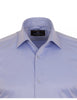 Blue Twill Classic Single Cuff Shirt-Makrom