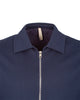 Blue Zip-Up Jacket with Classic Collar-Makrom