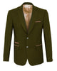 Brown Fashion Blazer and Waistcoat With Piping-Makrom