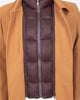 Brown Overcoat with Removable Quilted Inner Layer-Makrom
