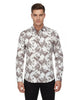 Brown Paisley Print Long Sleeve Shirt-Makrom