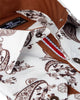 Brown Paisley Print Long Sleeve Shirt-Makrom