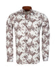 Brown Paisley Print Long Sleeve Shirt-Makrom