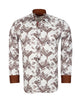 Brown Paisley Print Long Sleeve Shirt-Makrom
