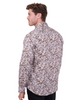 Brown Paisley Print Shirt with Matching Handkerchief-Makrom