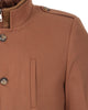 Brown Single Breasted Overcoat with Removable Quilted Insert-Makrom