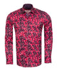 Burgundy Abstract Polka Print-Makrom