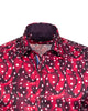 Burgundy Abstract Polka Print-Makrom