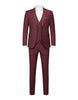 Burgundy Classic 3 Piece Men's Suit-Makrom
