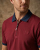Burgundy Classic Polo T-Shirt With Contast Collar