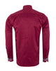 Burgundy Fashion Shirt with Colourful Collar Tip Design-Makrom