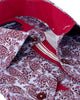 Burgundy Paisley Print with Matching Handkerchief-Makrom