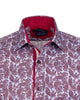 Burgundy Paisley Print with Matching Handkerchief-Makrom