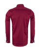 Burgundy Plain Colourful Stitching & Button Pure Cotton Shirt-Makrom