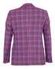 Burgundy Prince Of Wales Check Mens Blazer-Makrom