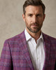 Burgundy Prince Of Wales Check Mens Blazer