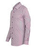 Burgundy Stripe Print Long Sleeve Shirt-Makrom