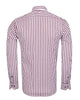 Burgundy Stripe Print Long Sleeve Shirt-Makrom