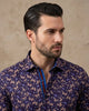 Butterfly Print Pure Cotton Shirt-Makrom