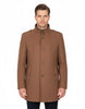 Camel Men's Overcoat with Removable Inner Layer-Makrom