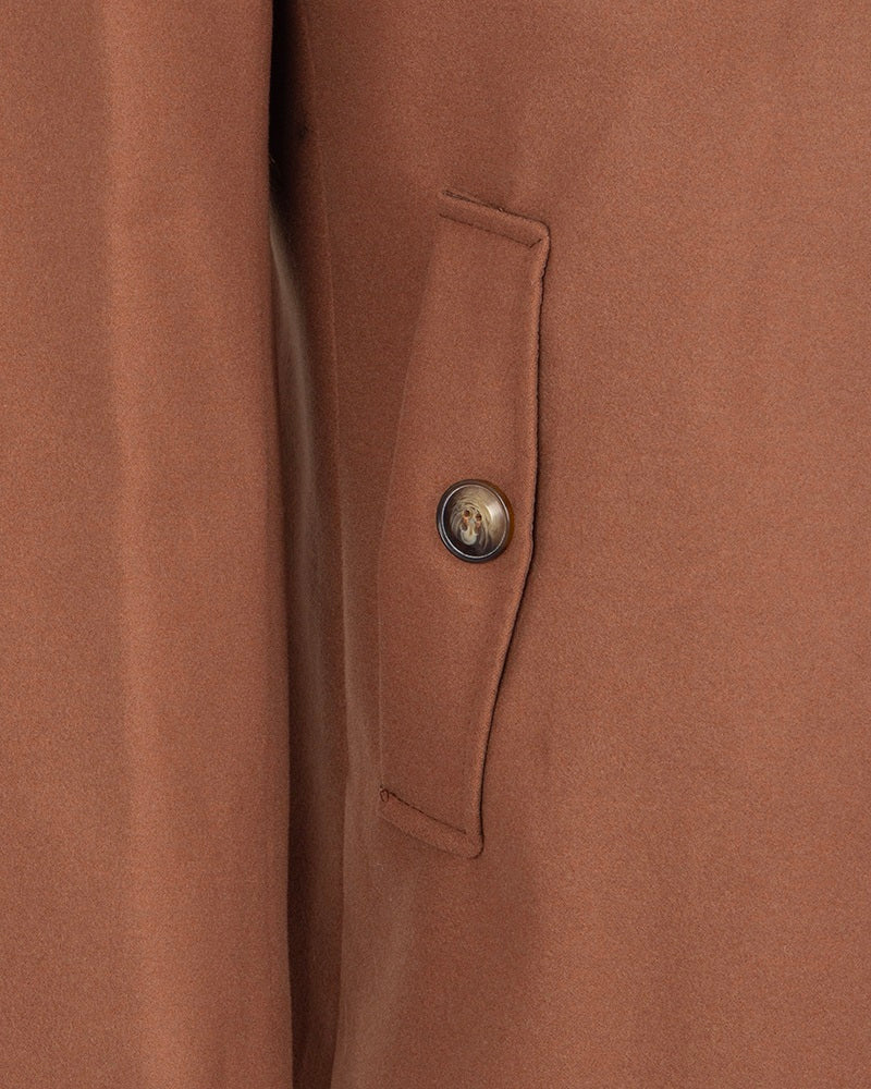 Camel Men's Overcoat with Removable Inner Layer-Makrom