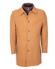 Camel Single-Breasted Overcoat with Removable Quilted Inner Layer-Makrom