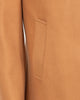 Camel Single-Breasted Overcoat with Removable Quilted Inner Layer-Makrom