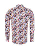 Cat Print Shirt with Matching Handkerchief-Makrom