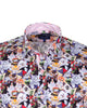 Cat Print Shirt with Matching Handkerchief-Makrom