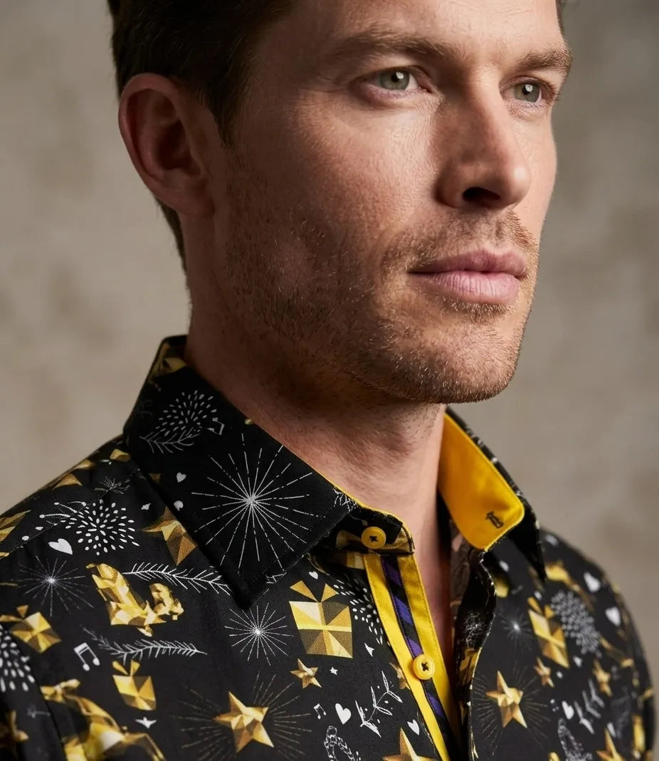 Christmas Carol Print Shirt