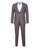 Classic Brown Three Piece Check Suit-Makrom