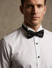 Classic Plain Wing Collar Bow Tie Men's Shirt