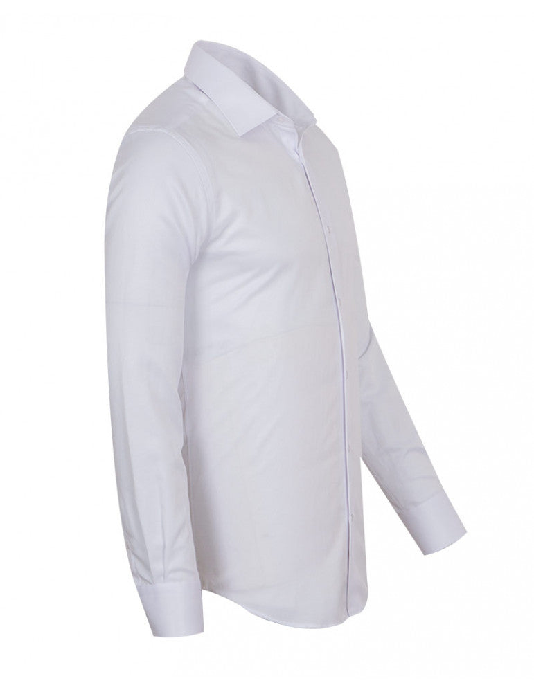 White Twill Classic Single Cuff Shirt