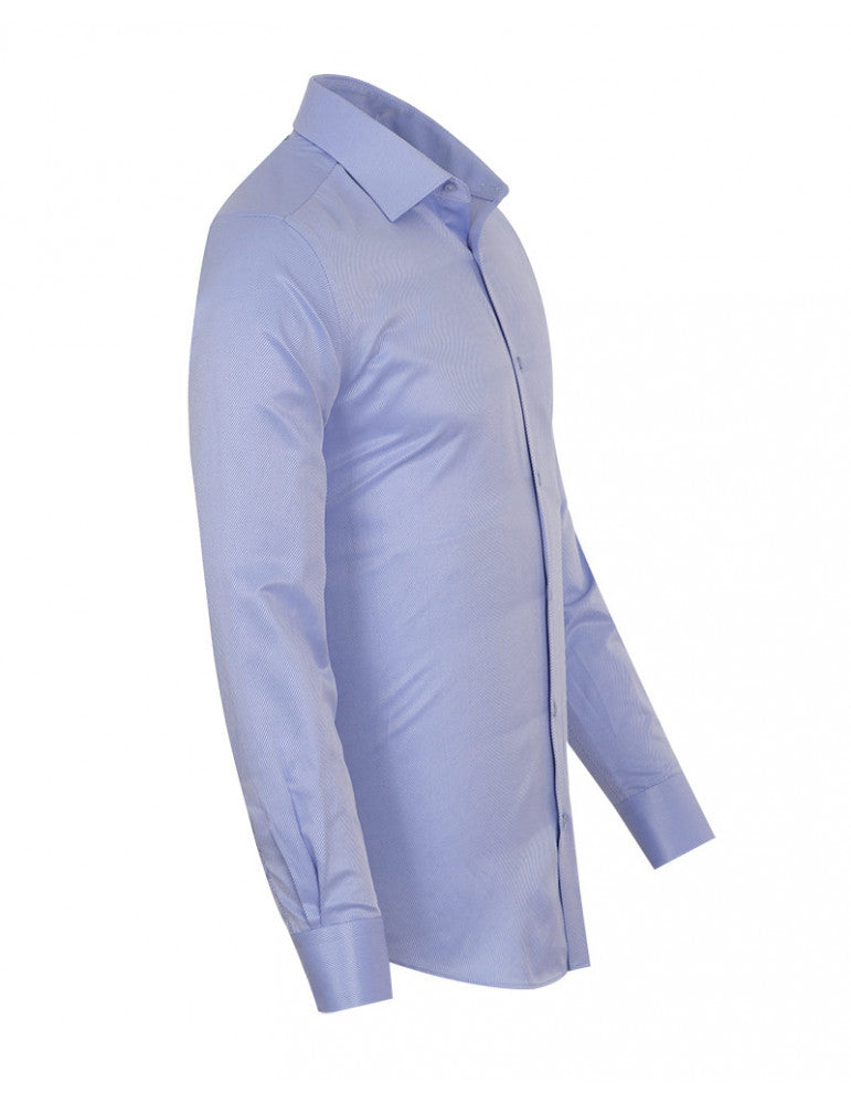 Blue Twill Classic Single Cuff Shirt