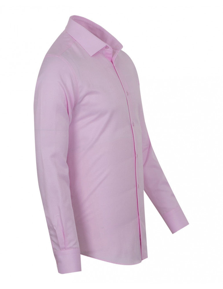 Pink Twill Classic Single Cuff Shirt