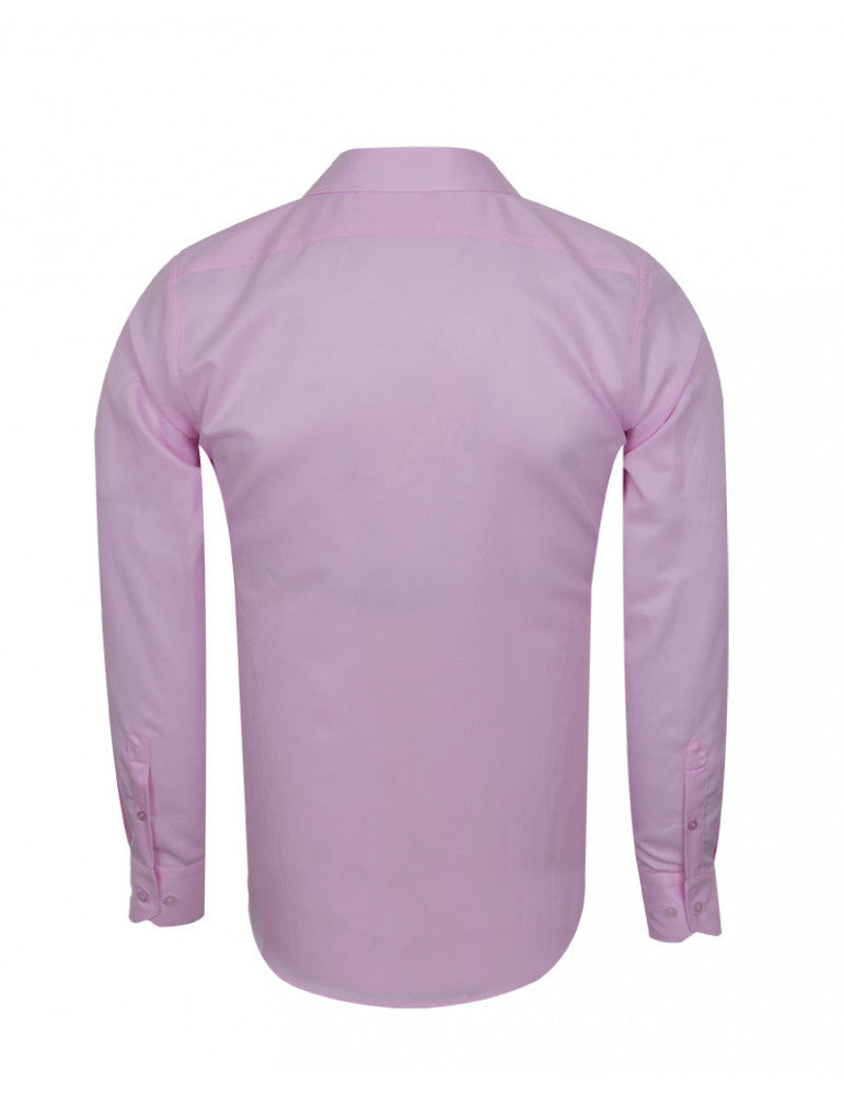 Pink Twill Classic Single Cuff Shirt