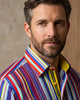 Colourful Stripe Print Shirt with Matching Handkerchief