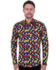 Colourful Balloons Print Pure Cotton Shirt with Matching Handkerchief-Makrom