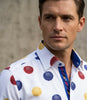 Colourful Balls Print Shirt with Matching Handkerchief
