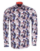 Colourful Daffodil Print Shirt with Matching Handkerchief-Makrom