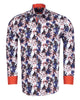 Colourful Daffodil Print Shirt with Matching Handkerchief-Makrom
