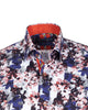 Colourful Daffodil Print Shirt with Matching Handkerchief-Makrom