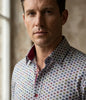 Colourful Dotted Print Shirt with Matching Handkerchief