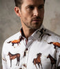 Colourful Horses Print with Matching Handkerchief