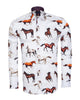 Colourful Horses Print with Matching Handkerchief-Makrom