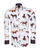 Colourful Horses Print with Matching Handkerchief-Makrom